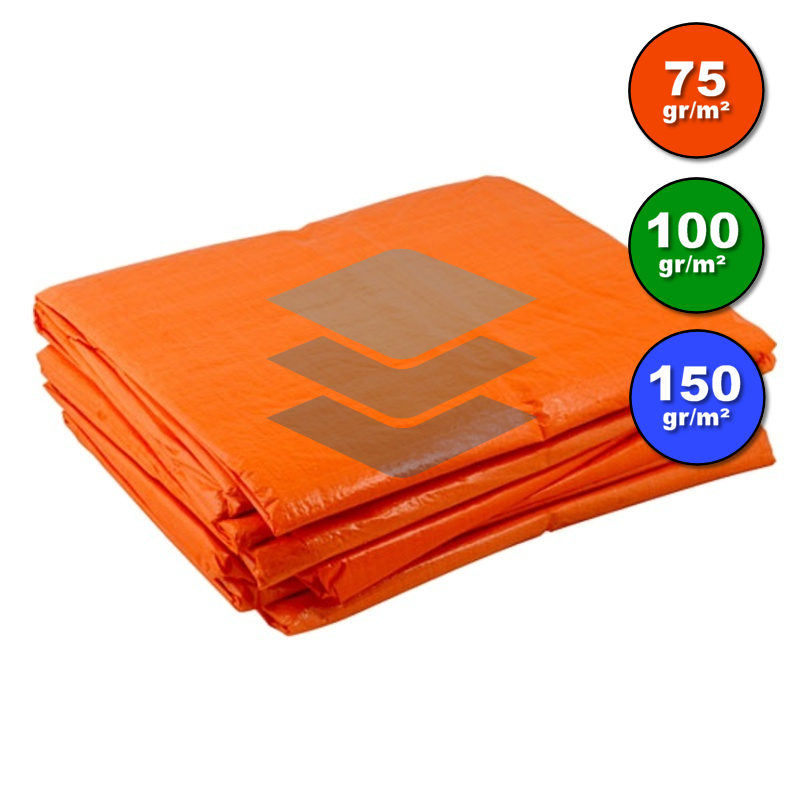 Dekzeil oranje - Afdekzeilenwinkel.nl