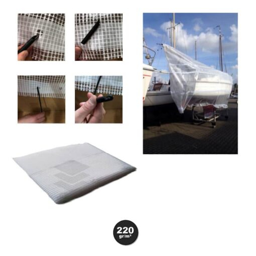 Gewapend transparant afdekzeil 4x5m 240gr/m² - Afbeelding 6