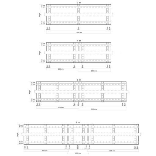 Gewapend transparant afdekzeil 4x5m 240gr/m² - Afbeelding 3