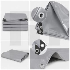 Grijs PVC afdekzeil 3x4m 650gr/m² - Afbeelding 6