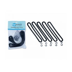 Spanrubbers met S-haak, geprijsd set van 5 st.